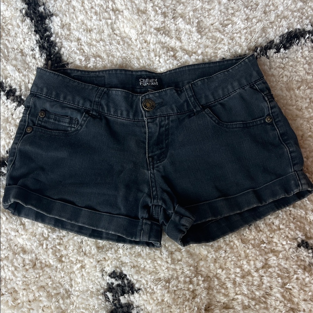 Celebrity Pink Women's Black Jean Shorts